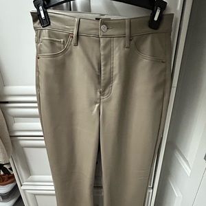 Express Modern Straight Super High Rise Faux Leather Pants